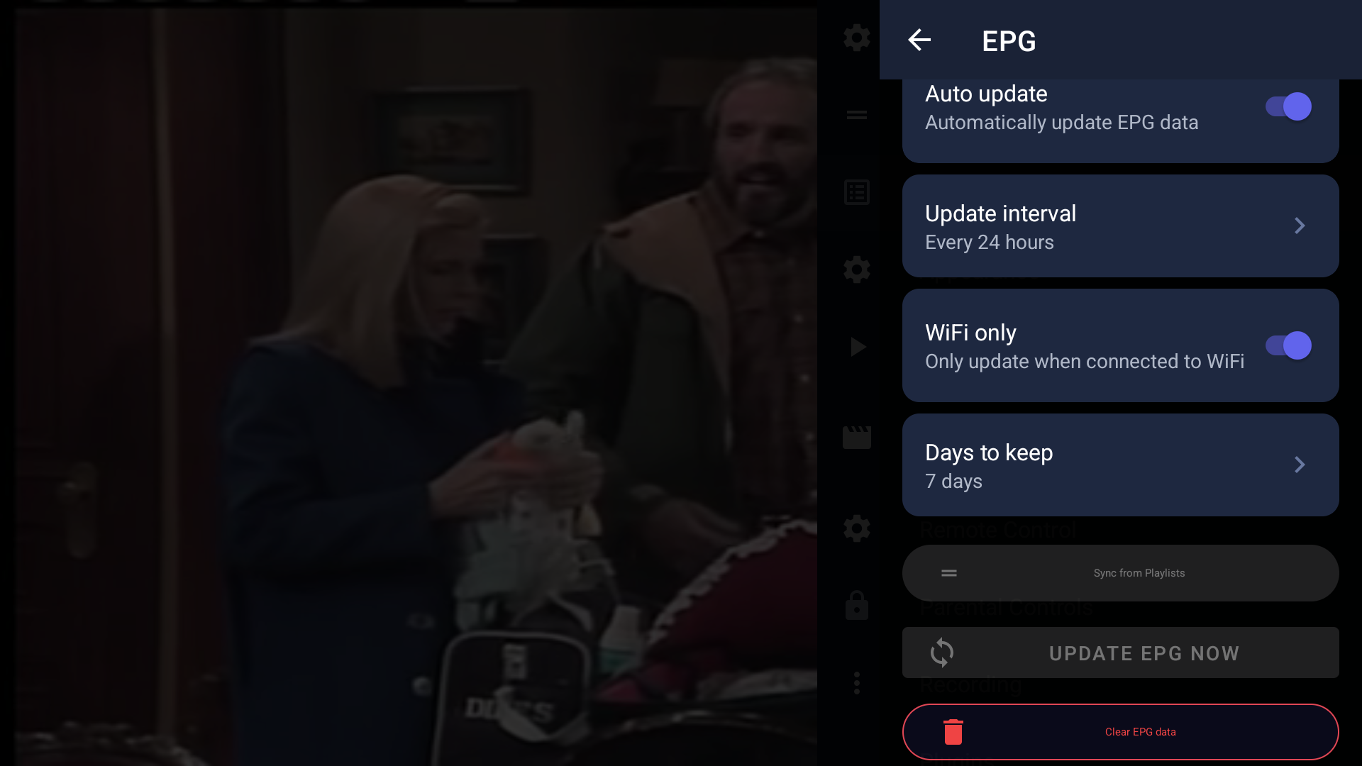 PureFusionIPTV Android TV screenshot: Screenshot_20260322_210714.png