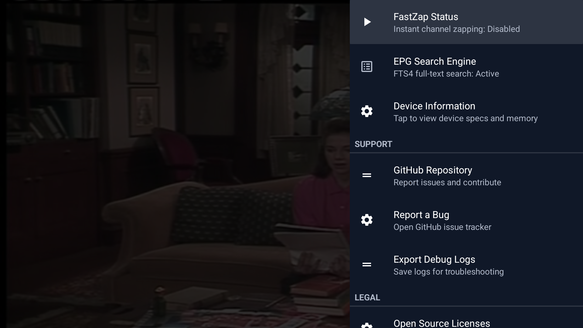 PureFusionIPTV Android TV screenshot: Screenshot_20260322_210812.png