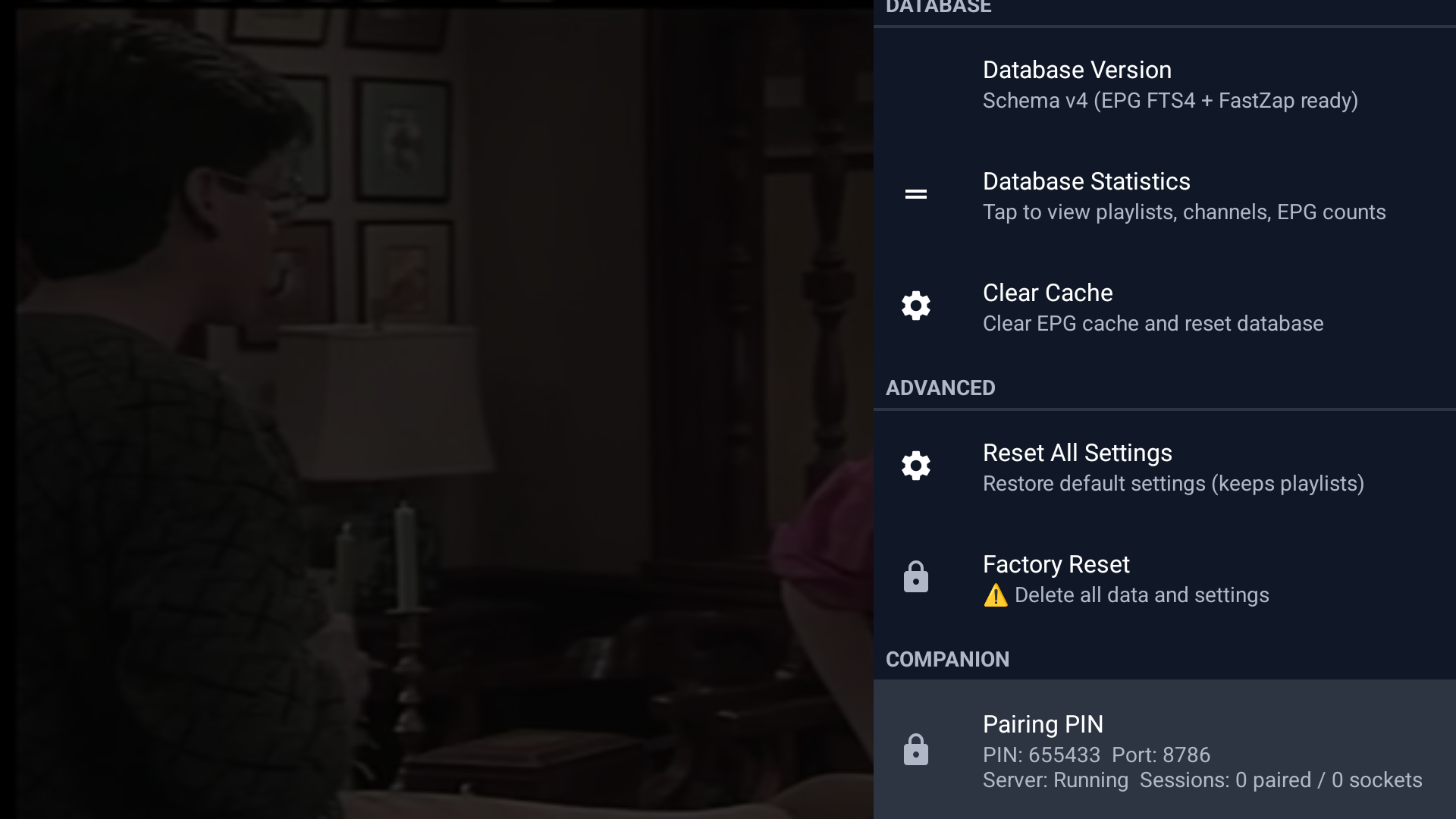 PureFusionIPTV Android TV screenshot: Screenshot_20260322_210832.png